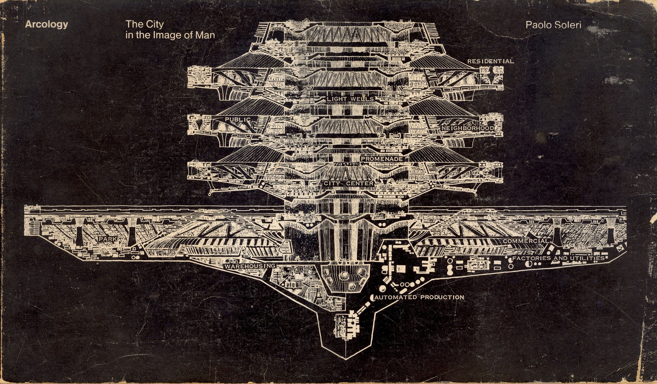 The meme is a screenshot of a fictional city map from the 1967 science fiction novel "Dune" by Frank Herbert. The image is captioned "Dune" and shows a sprawling, complex city with multiple layers of architecture.